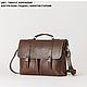 Maletín de cuero para hombre 'Vincent' (marrón Oscuro). Brief case. DragonBags Rucksack leather for Men. My Livemaster. Фото №11