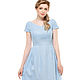 Pale blue boho dress made of 100% linen, Dresses, Tomsk,  Фото №1