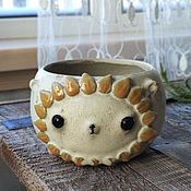 Посуда handmade. Livemaster - original item Mugs and cups: Snow lion, sunflower. Handmade.