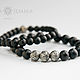 Order Onyx men's bracelet made of natural onyx and 925 silver. malajemma. Livemaster. . Bead bracelet Фото №3