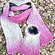 Комплект Розовая Зебра (шарф+шапка с помпоном), Шапки, Зарайск,  Фото №1