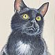 Портрет домашнего питомца акварелью портрет кошки портрет кота, Картины, Казань,  Фото №1