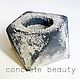 Подсвечник для чайной свечи. Подсвечники. concrete beauty. Интернет-магазин Ярмарка Мастеров.  Фото №2