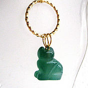 Украшения handmade. Livemaster - original item Carved pendant made of green agate 