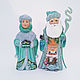 Grandfather frost and snow maiden malachite coat(wooden), Ded Moroz and Snegurochka, Roshal,  Фото №1