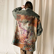 Одежда handmade. Livemaster - original item NEW!  Oversized coat with a picture. Handmade.