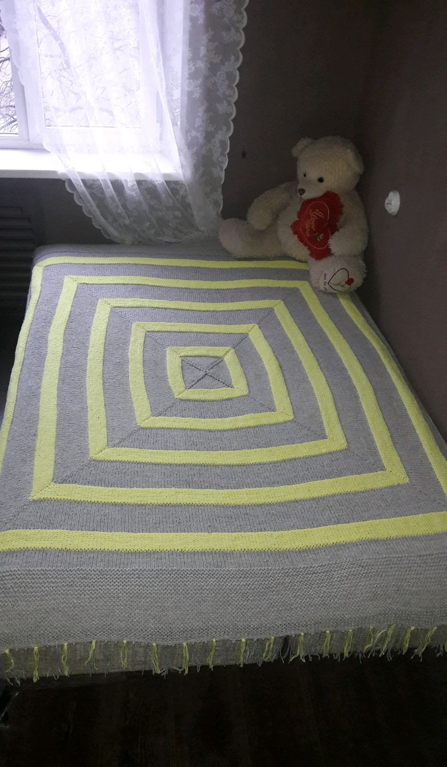 Плед ручной вязки купить в интернет-магазине Ярмарка Мастеров по цене ...