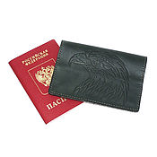 Сумки и аксессуары handmade. Livemaster - original item Passport cover: Passport covers leather green O-63. Handmade.