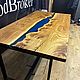 Стол из капового карагача с заливкой эпоксидной смолой 170х90. Столы. WoodBroker. Ярмарка Мастеров.  Фото №4