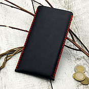 Сумки и аксессуары handmade. Livemaster - original item Leather Phone Case with braid. Handmade.