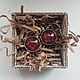 Earrings silver plated Cage red. Earrings. Linda (LKdesign). My Livemaster. Фото №4