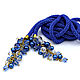 Lariat 'Stranger' string of beads, blue color. Lariats. Beaded jewelry. Online shopping on My Livemaster.  Фото №2