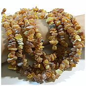 Материалы для творчества handmade. Livemaster - original item Natural healing amber beads (Kaliningrad).thread. Handmade.