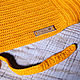 Author's yellow knitted crop top made of cotton Sunny beach. Tops. Вязаные игрушки - Ольга (knitlandiya). My Livemaster. Фото №4