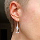 Drop earrings 'Klimov' dimples, Earrings, Domodedovo,  Фото №1