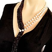Украшения handmade. Livemaster - original item With pendant of garnet and pearls. Handmade.