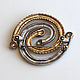 Order Vintage gold and silver tone brooch. Bijoudelice. Livemaster. . Vintage brooches Фото №3