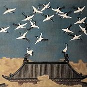 Картины и панно handmade. Livemaster - original item Picture: Cranes over the Palace. The Emperor Hoatson. Handmade.