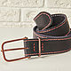 Genuine leather belt with copper buckle. Straps. roman-bushuev (bags-bush). Online shopping on My Livemaster.  Фото №2