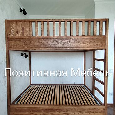 Для дома и интерьера ручной работы. Ярмарка Мастеров - ручная работа Кровать Детская Из Массива Дуба Двухэтажная. Мебель на заказ.. Handmade.