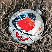 Елочный шар / Новогодний шар ручная роспись: V-16