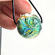 Кулон галактика "Нимфа" авторский лэмпворк. Кулон. Terrakota lampwork (Анна Иванова). Ярмарка Мастеров.  Фото №4