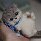 Серый котенок валяная игрушка. Войлочная игрушка. Войлочные зверики Людмилы Демидович. Ярмарка Мастеров.  Фото №6