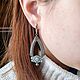 Серьги из бисера Серебристые купола. Серьги классические. BeadsGravity | Броши, серьги, колье. Ярмарка Мастеров.  Фото №7