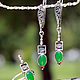 Ring and earrings made of 925 sterling silver and chrysolite HH0015, Jewelry Sets, Yerevan,  Фото №1