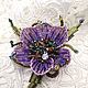 Brooch-pin ' Lilac orchid', Brooches, Moscow,  Фото №1