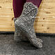  down knitted grey handmade, 190. Socks. Shawl  handmade  goat fluff. Online shopping on My Livemaster.  Фото №2