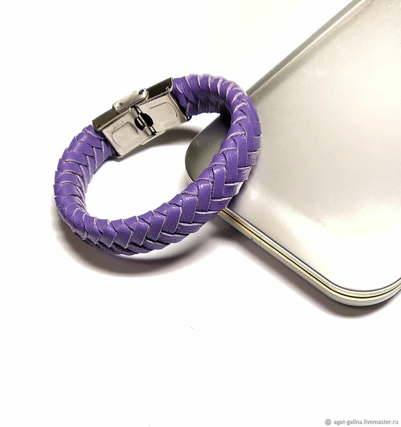 Bracelet braided: Bracelet 'Lilac', Braided bracelet, Moscow,  Фото №1