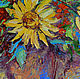 The painting 'Sunflowers and Fruit' painting with sunflowers. Pictures. Multicolor Gallery. My Livemaster. Фото №4