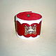 Bracelet 'Red-white Croco', Bead bracelet, Taganrog,  Фото №1