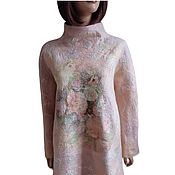 Одежда handmade. Livemaster - original item Elegant felted pullover color fawn rose merino wool and silk. Handmade.
