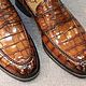 Men's loafers, crocodile leather, brown. Loafers. SHOES&BAGS. My Livemaster. Фото №4