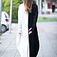 Заказать Черно-белое, длинное платье  из хлопка - DR0139PM. EUG FASHION. Ярмарка Мастеров. . Платья Фото №3