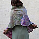 Tippet-gossamer felted wool and silk 'Lilac hydrangea'. Wraps. Irina Kilochek shelk&sherst. Online shopping on My Livemaster.  Фото №2