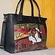 Paul Gauguin. Leather black handbag "Arearea (Naughty joke)". Classic Bag. Leather  Art  Phantasy. My Livemaster. Фото №4