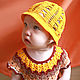 Baby dress'rainbow'complete with hat, , Alnashi,  Фото №1