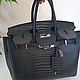 Сумка в стиле Birkin 30 из натуральной кожи с тиснением Croco baby, Классическая сумка, Новороссийск,  Фото №1