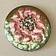 Brooch-pin flower pearl painting with a diameter of 56 mm. Brooches. chuvstvo-pozitiva (chuvstvo-pozitiva). Online shopping on My Livemaster.  Фото №2