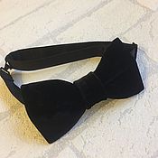 Аксессуары handmade. Livemaster - original item Butterfly: Bow tie / velvet, black. Handmade.