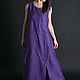 Loose, linen dress-purple - DR0171LE. Dresses. EUG fashion. Online shopping on My Livemaster.  Фото №2