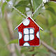 Order  A house made of 925 sterling silver with BS0074 enamel. Sunny Silver. Livemaster. . Pendant Фото №3