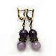 Amethyst earrings ' Violet of Montmartre', Earrings, Moscow,  Фото №1