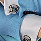 Gemelos Conde De Montecristo. Gemelos negros de las mujeres de los hombres con el cristal. Cuff Links. LADY-LIZA jewelry shop. Ярмарка Мастеров.  Фото №8