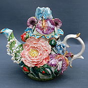 Посуда handmade. Livemaster - original item Teapot with decor 
