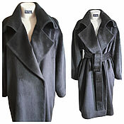 Одежда handmade. Livemaster - original item The coat is black with a large collar. 