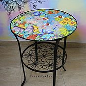 Для дома и интерьера handmade. Livemaster - original item Tables: glass fusing Tropics. Handmade.